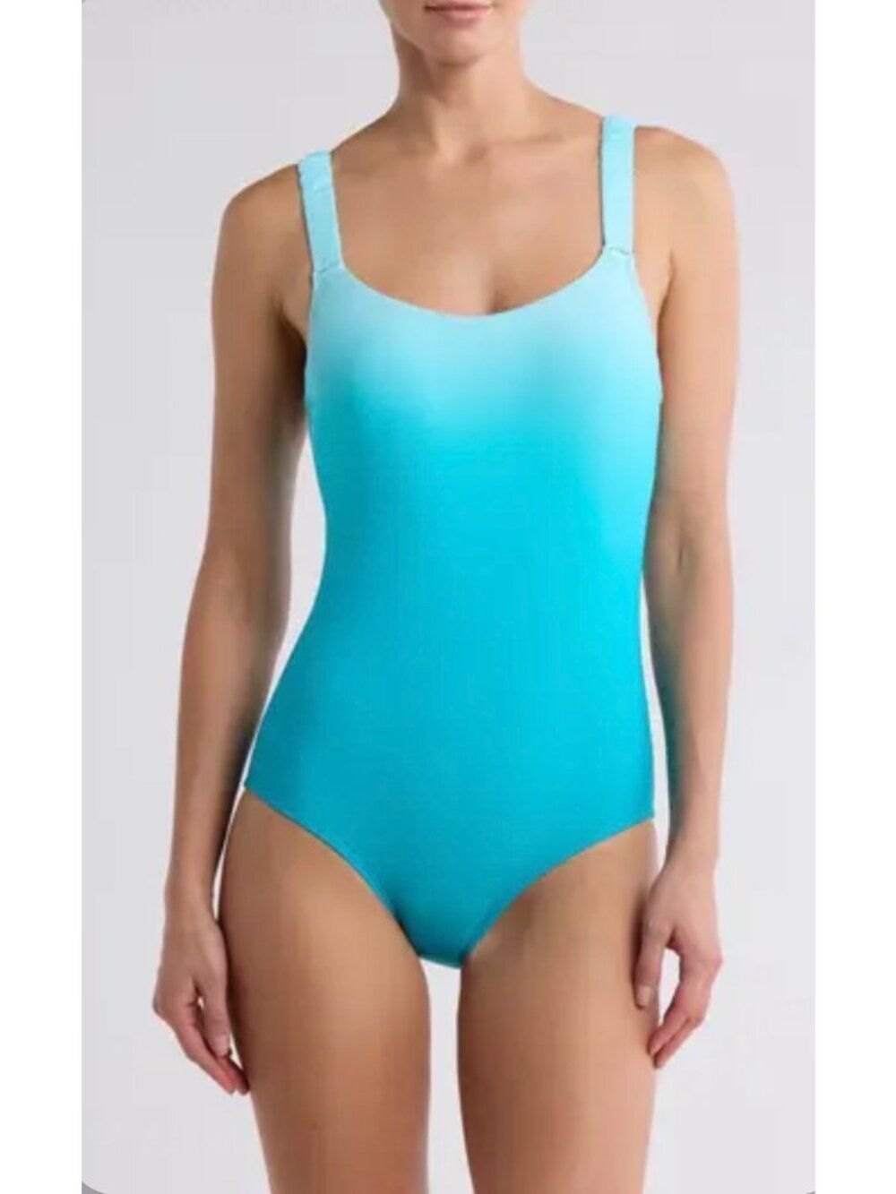 Jantzen Women’s Turquoise Flower of the Sun Jolie One-Piece Swimsuit Size 10
